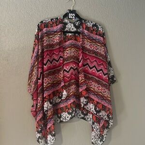 22 Pink, Black And White Kimono